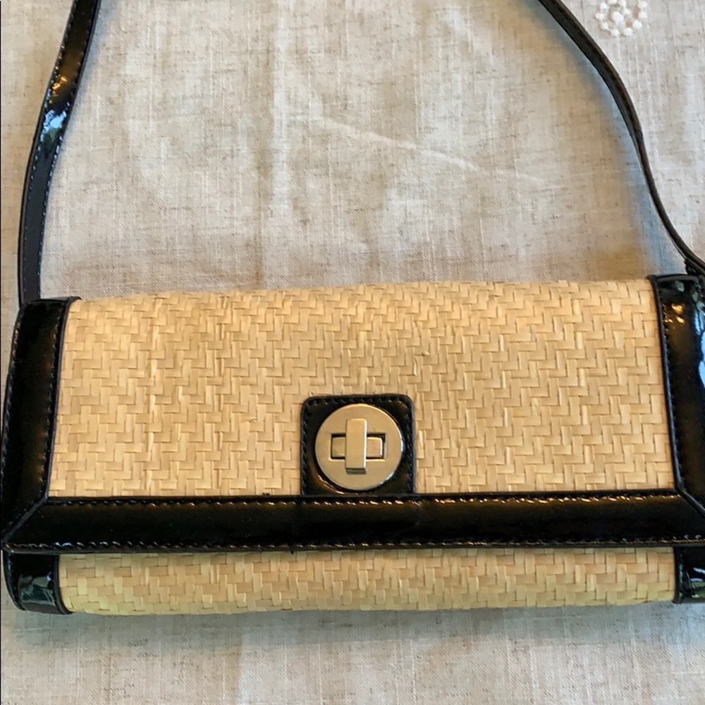 Sondra Roberts Straw Crossbody Bag